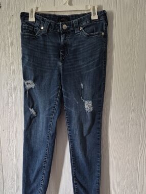 True Religion Distressed Indigo Skinny Jeans